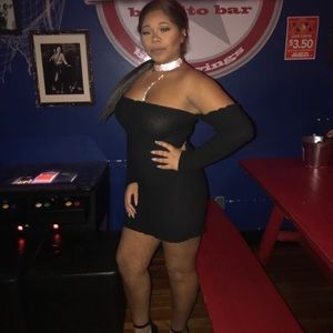 Off the shoulder mini dress